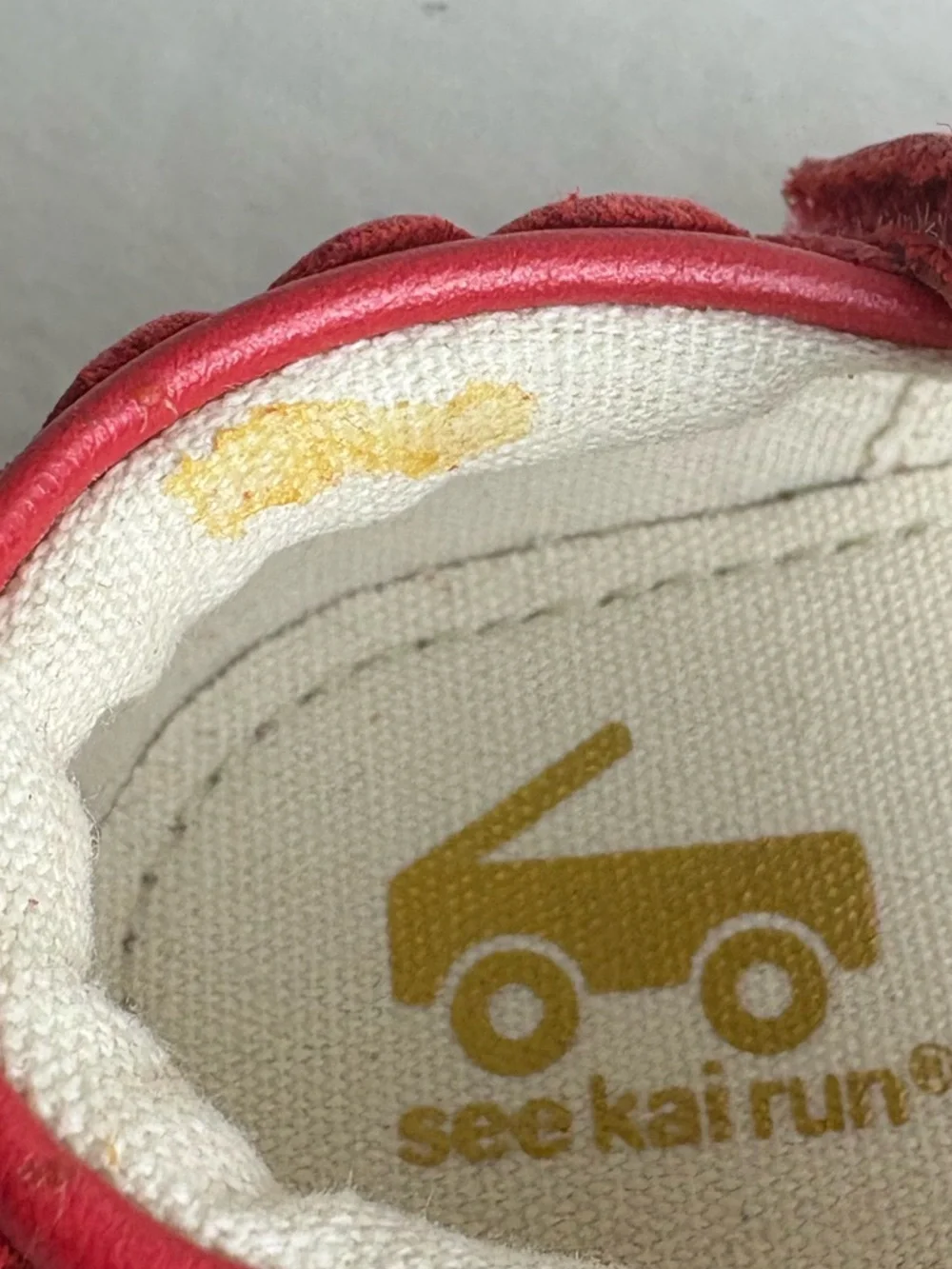 See Kai Run Jane II Red Metallic toddler shoes, size 5